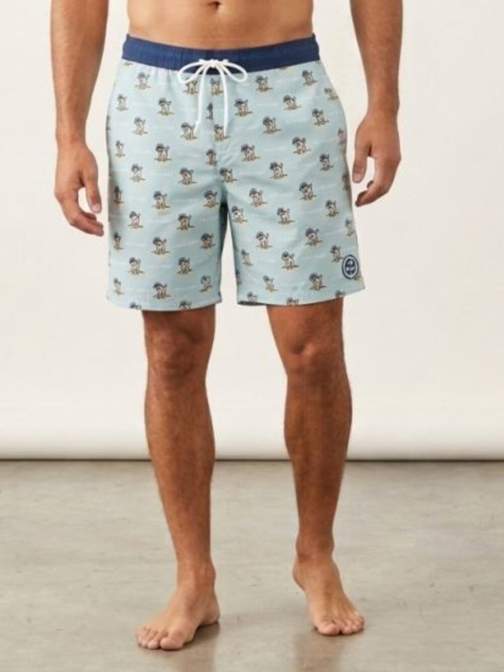 Life Is Good Light Blue Swim Trunks Rocket the Dog - L